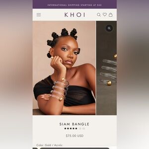 KHOI Siam Bangle with Gold Accents Standard